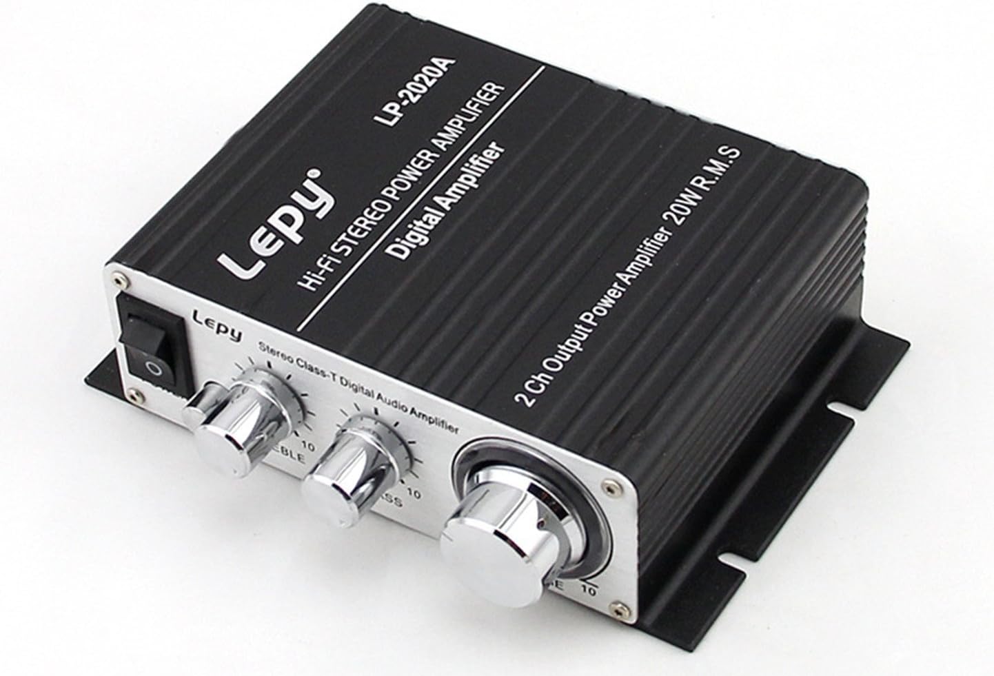 Ankerly Hi-Fi Stereo Digital Audio Amplifier, Lepy LP-2020A Car Amplifier Motorcycle Amplifier with Power Supply 3A Power 20W x 2 RMS Black