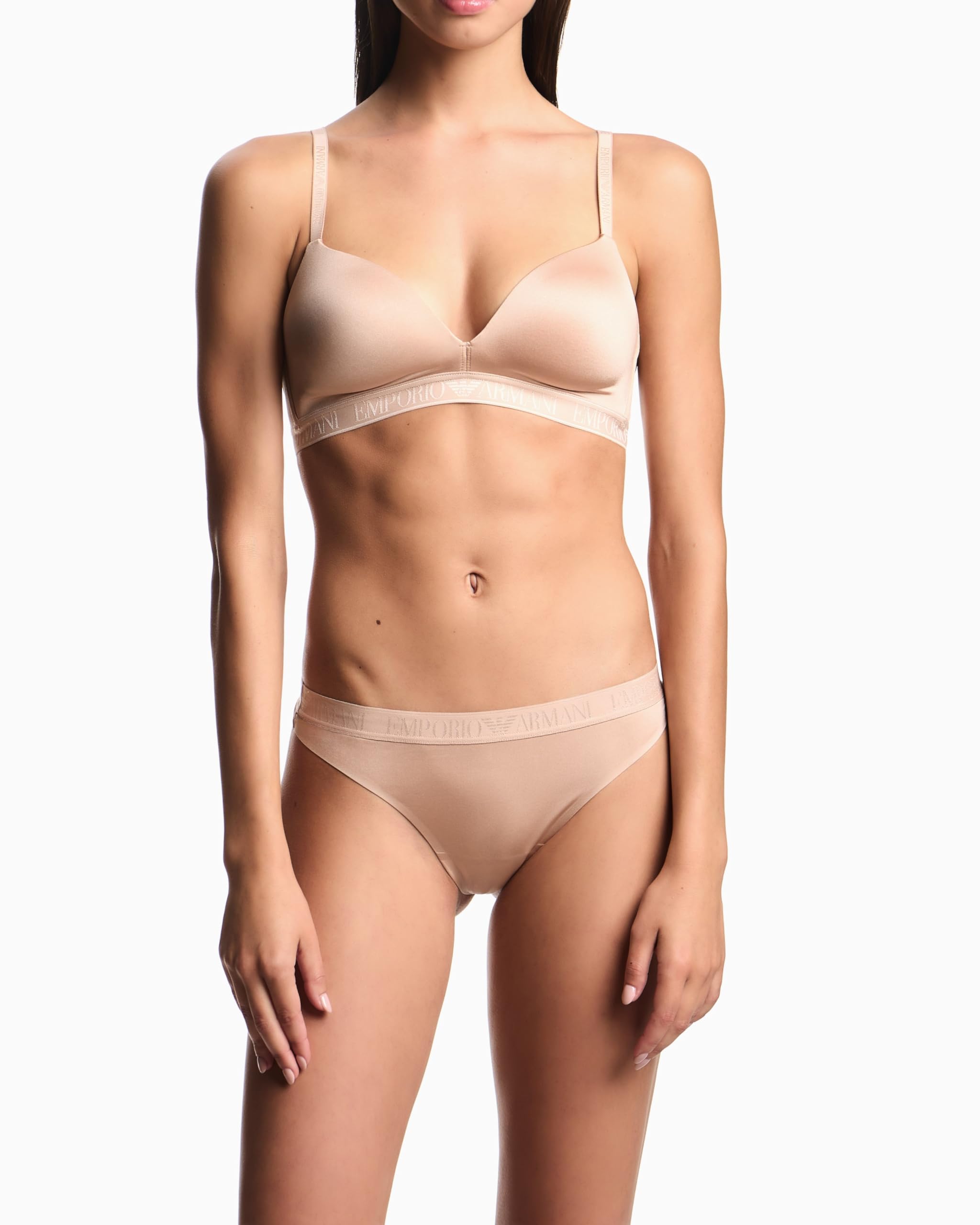 Emporio Armani Microfiber Triangle Bra Reggiseno Imbottito Donna