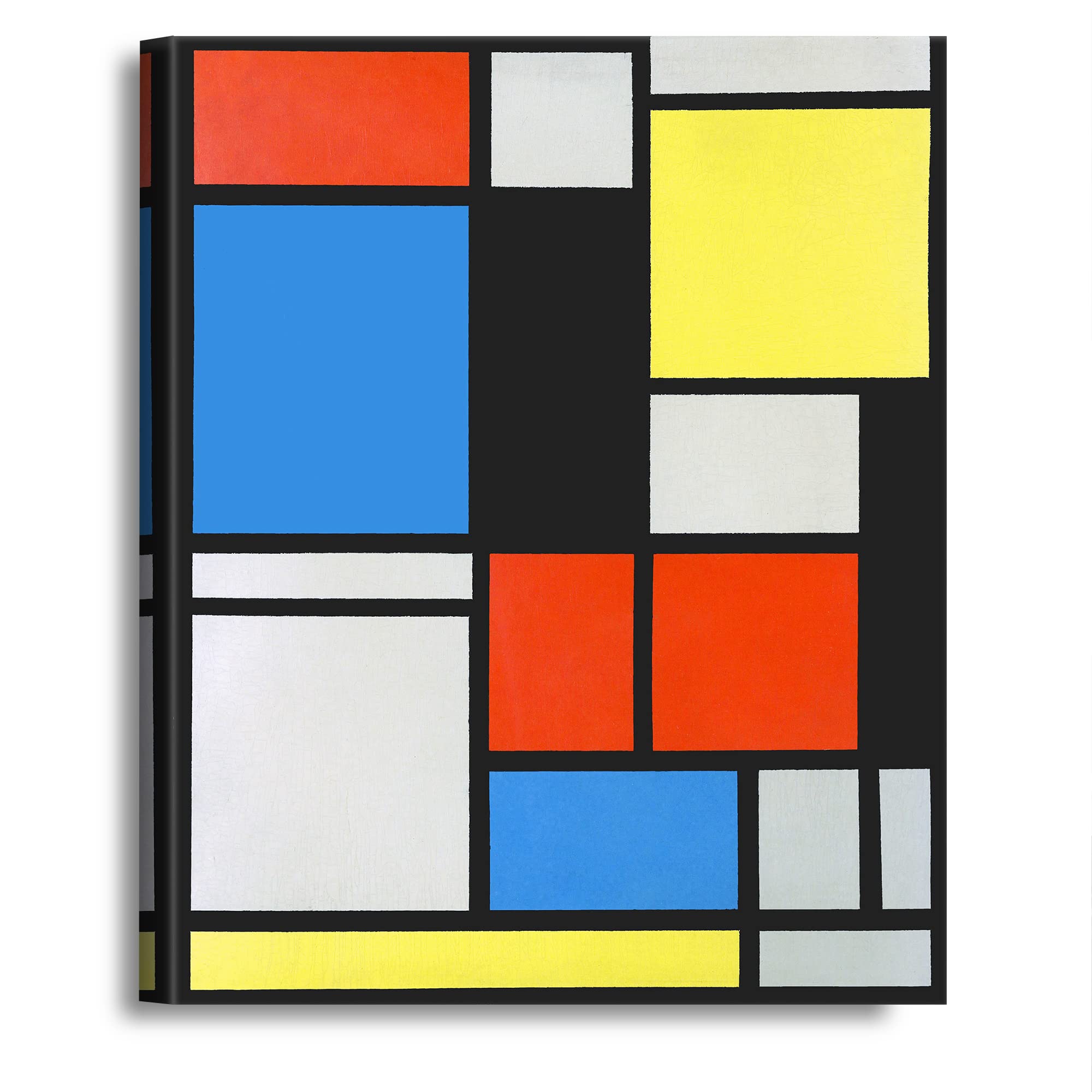 Composition with Red Blue and Yellow by Piet Mondrian Abstract Art giclee Canvas Prints Wall Art for Home Decor Stretched Canvas Gallery Wrapped 30x24 inches