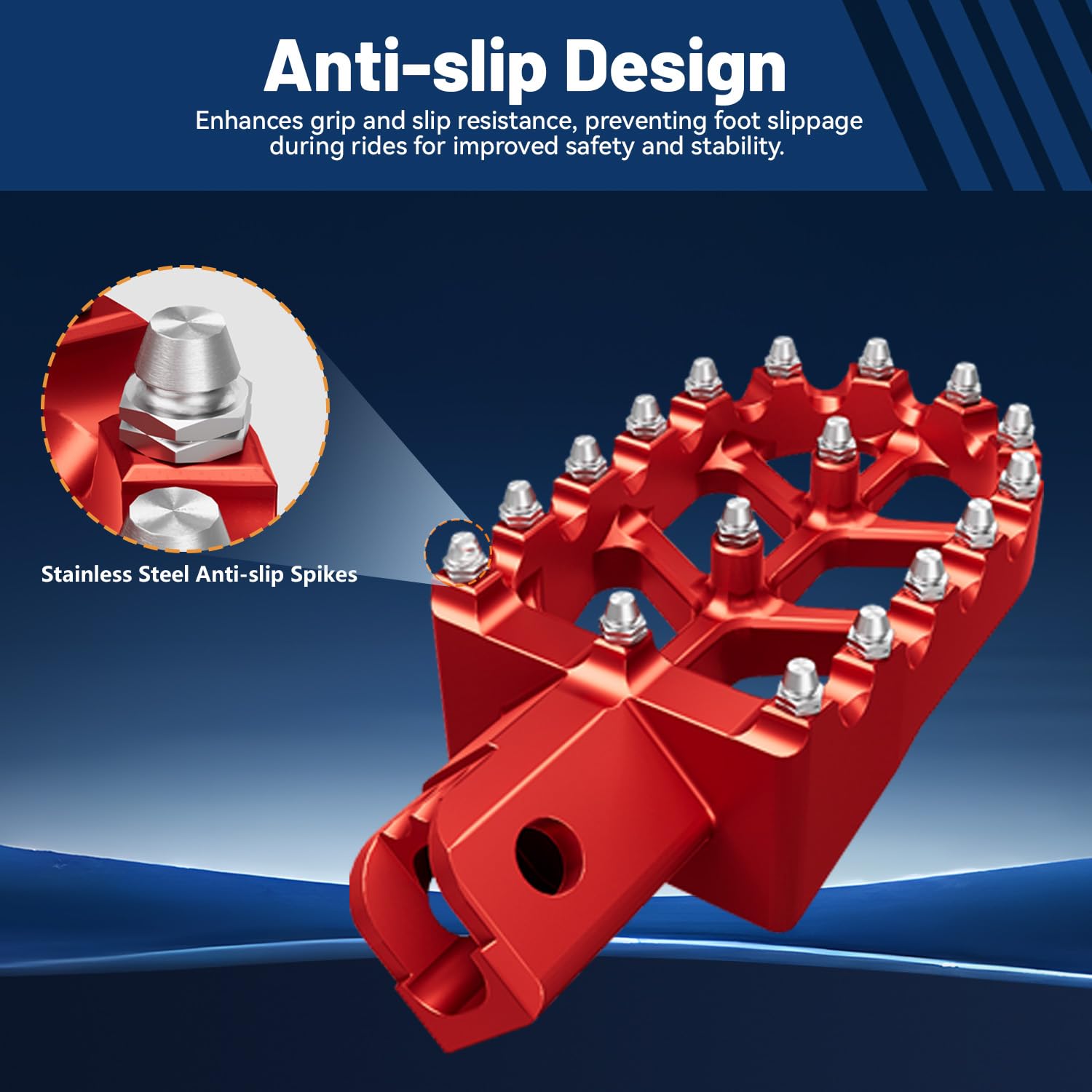 JFG RACING Motorcycle Foot Pegs, Dirt Bike Foot Pegs For CRF50 CRF70 CRF110  XR50 XR70 XR110