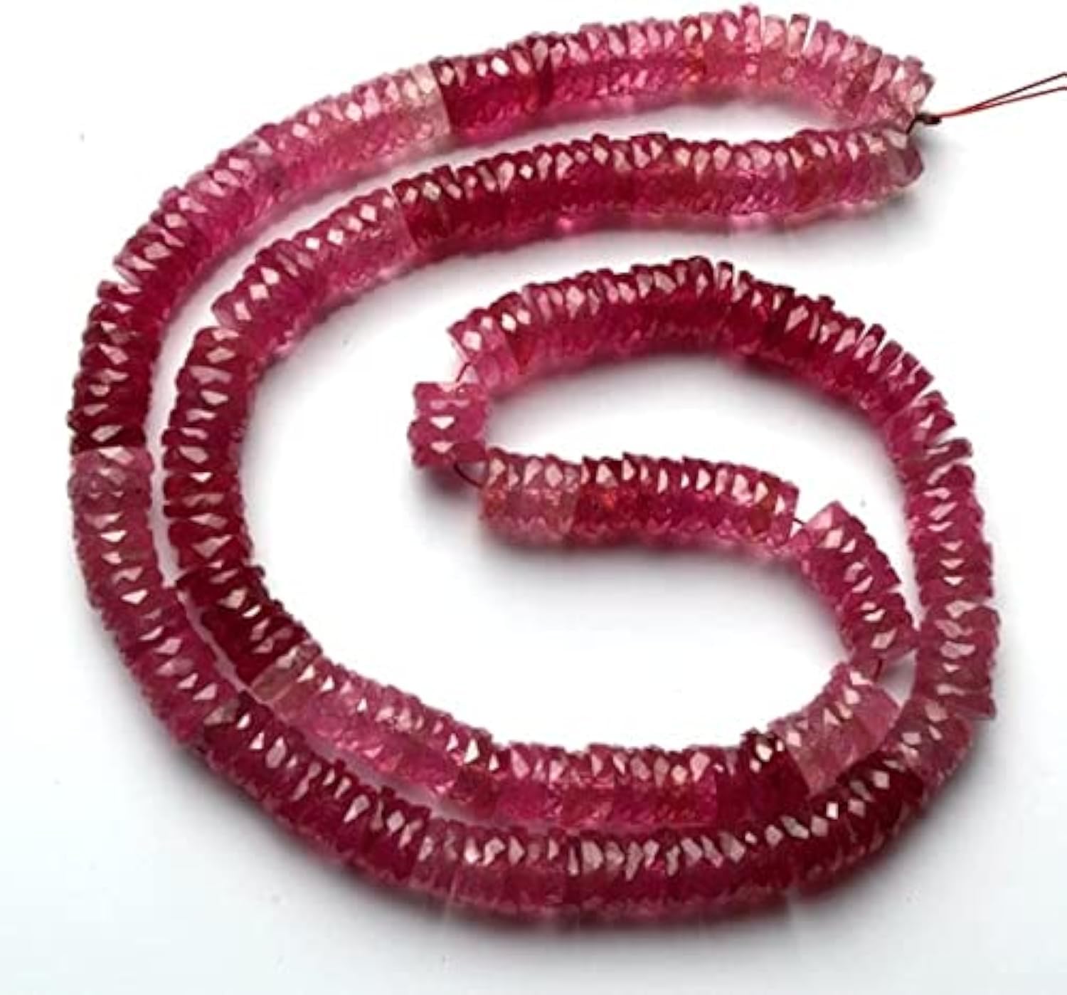 Saphir rose véritable AAA perles facettées en roue 5mm pour création joaillerie haut de gamme