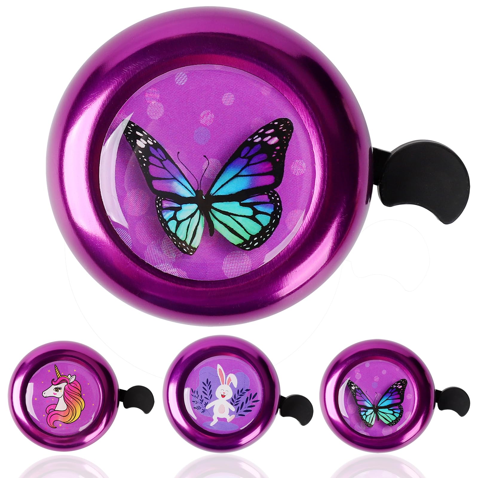 Kid Bike Bell - Bicycle Bell for Kids Boys Girls Adults | 120db Classic Mini Loud Bike Ring - Cool Bike Bell Design with Crisp Clear Sound for MTB,BMX,City Bike,Scooter