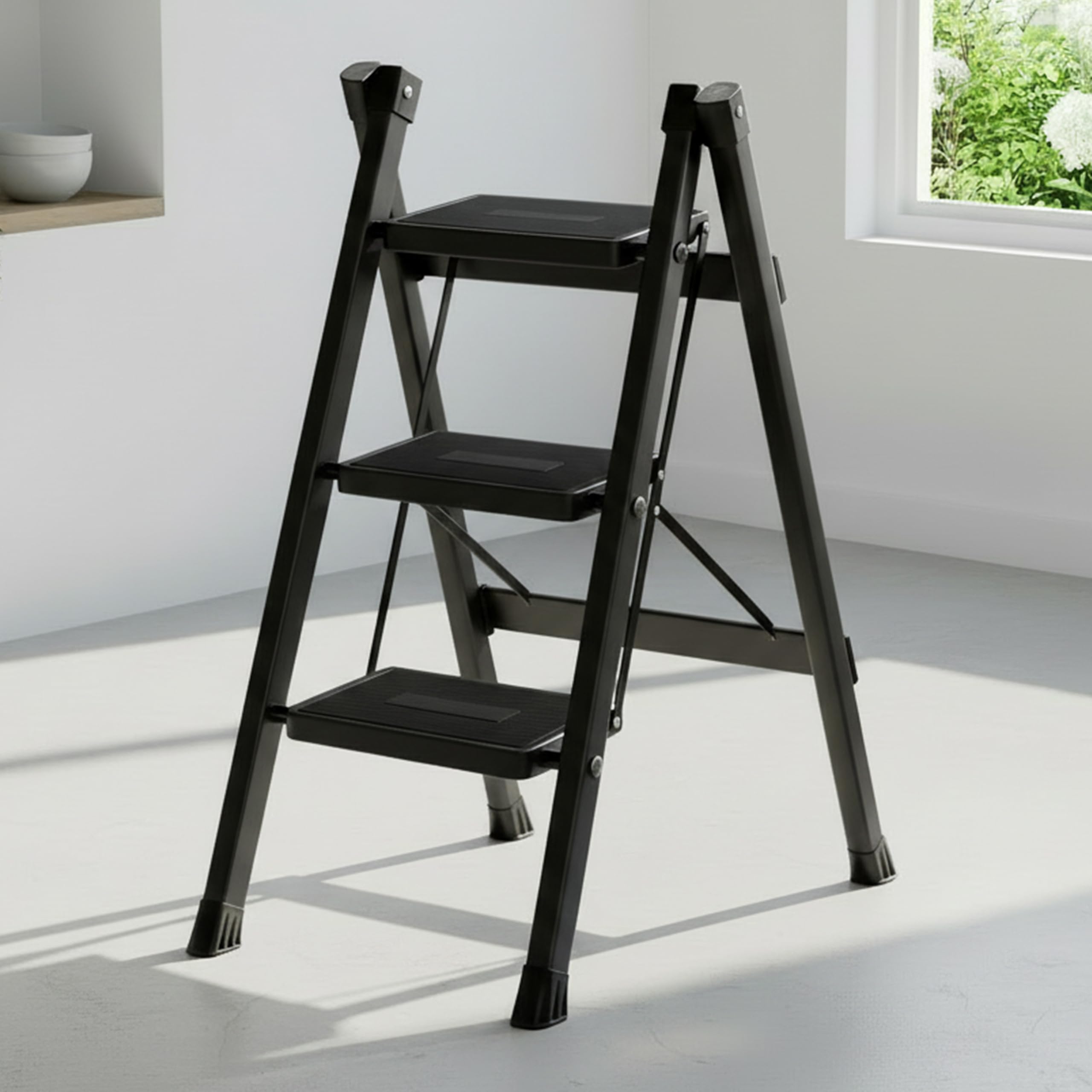 Plantex 2 Step Ladder for Home Use/Wide Anti-Slip Heavy-Duty Step Stool/Lightweight Kitchen Ladder (White) — Amazon image 11