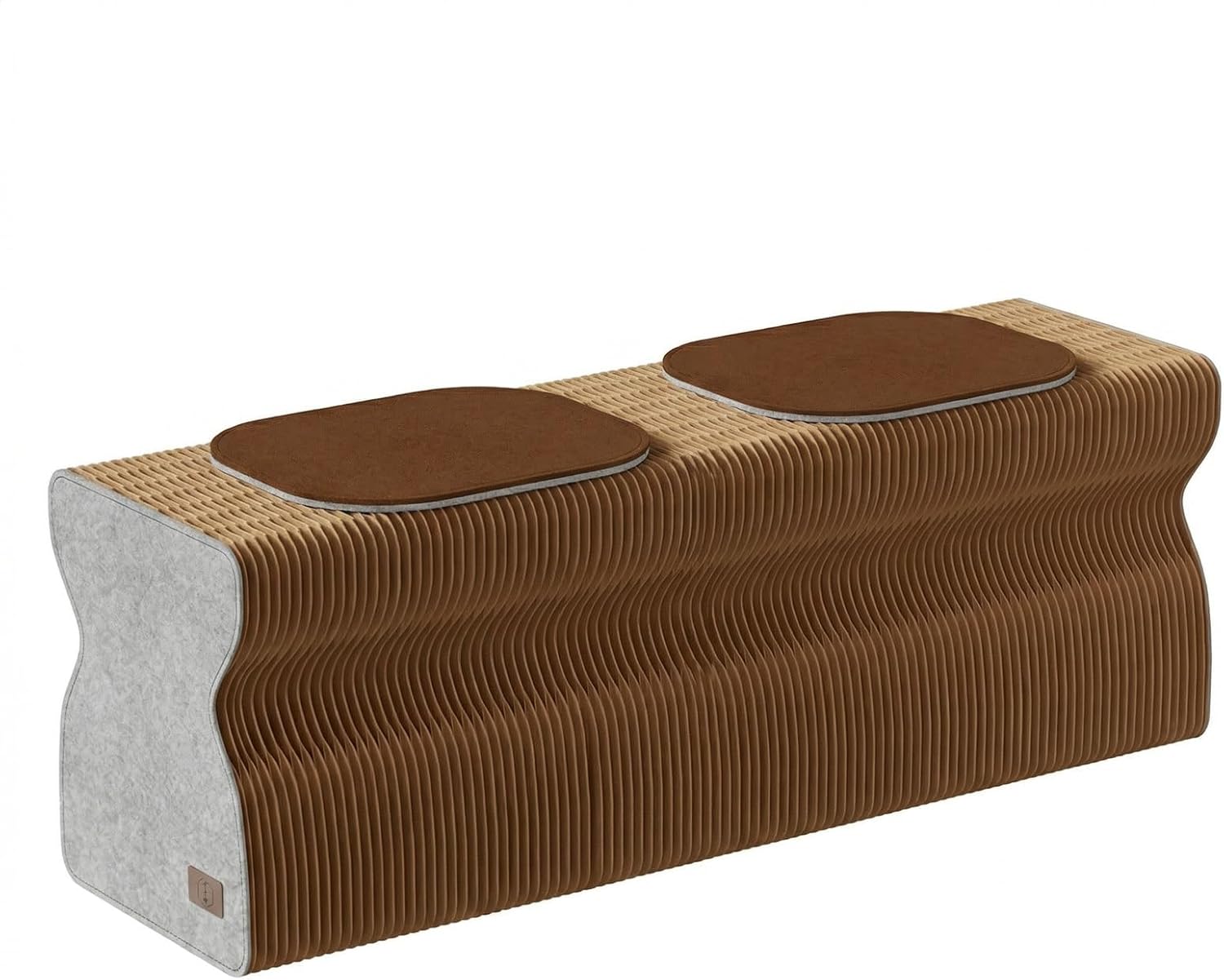 Paper Stool Collapsible Stool Flexible and Foldable Portable and Easy to Store Honeycomb Paper Core Structure Easy to Install, Supports Up to 300kg(Brown,80~120x31x37.5cm)