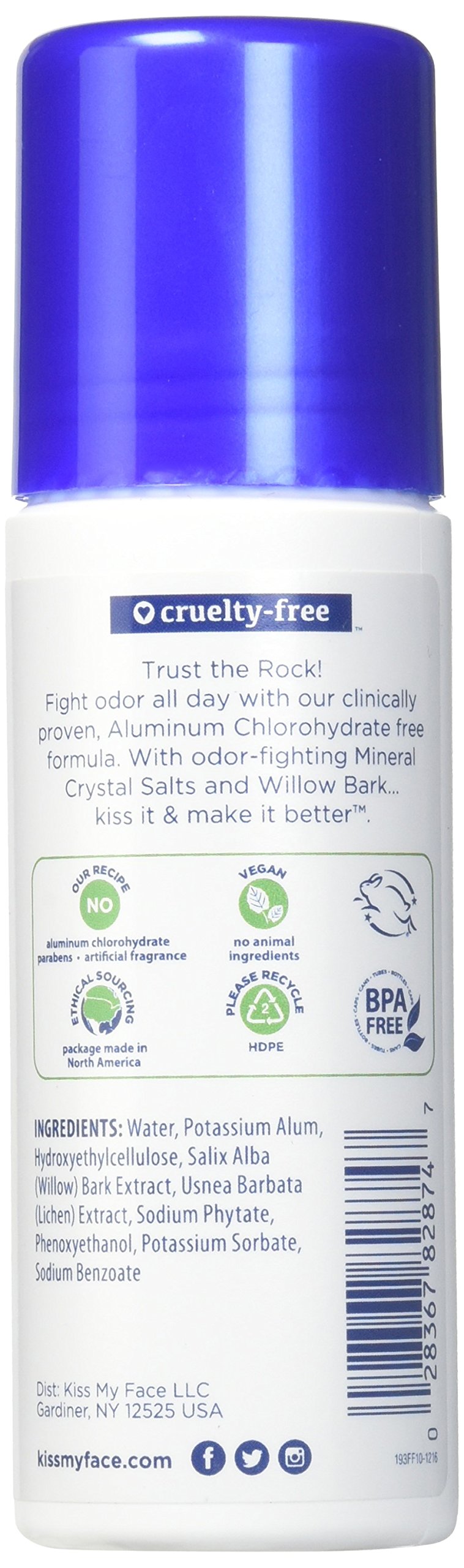 Desodorante líquido Kiss My Face natural, sin fragancia, 3 oz (paquete de 3)