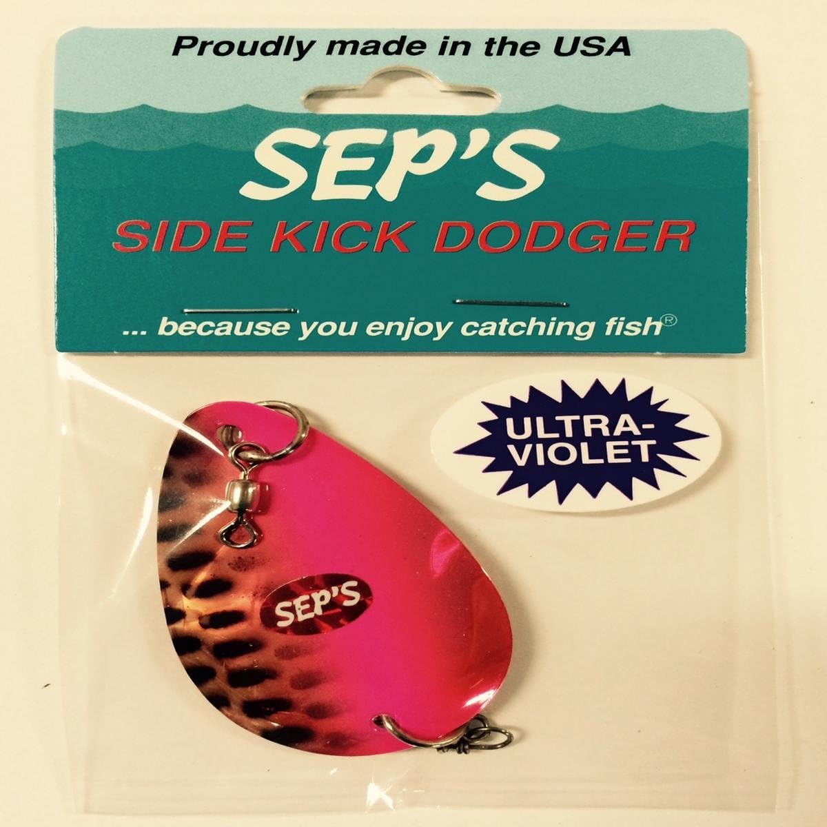 SEP'S PRO FISHING Sidekick Copper Fishing Dodger, Pink