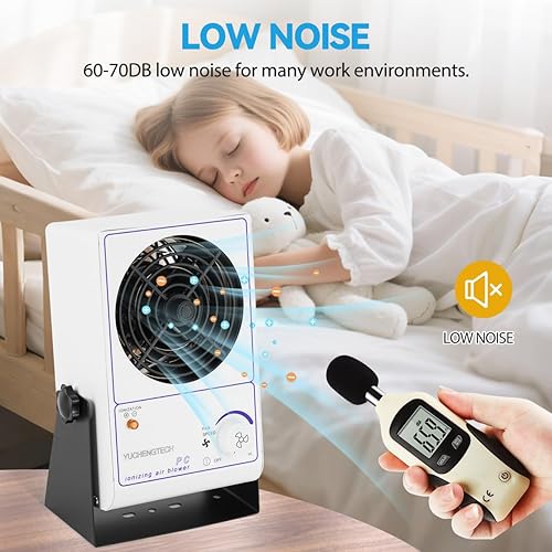 Miniatura 8 de YUCHENGTECH Soplador de aire ionizante ESD Ventilador eliminador estático Ventilador de escritorio Anti Estático Ionizador Ventilador de descarga