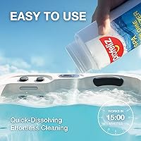 Vista 4 de Profeliz Choque sin cloro para bañera de hidromasaje y spa, oxidante de choque sin cloro, acción rápida, agua nublada clara, paquete de 8, 22 libras