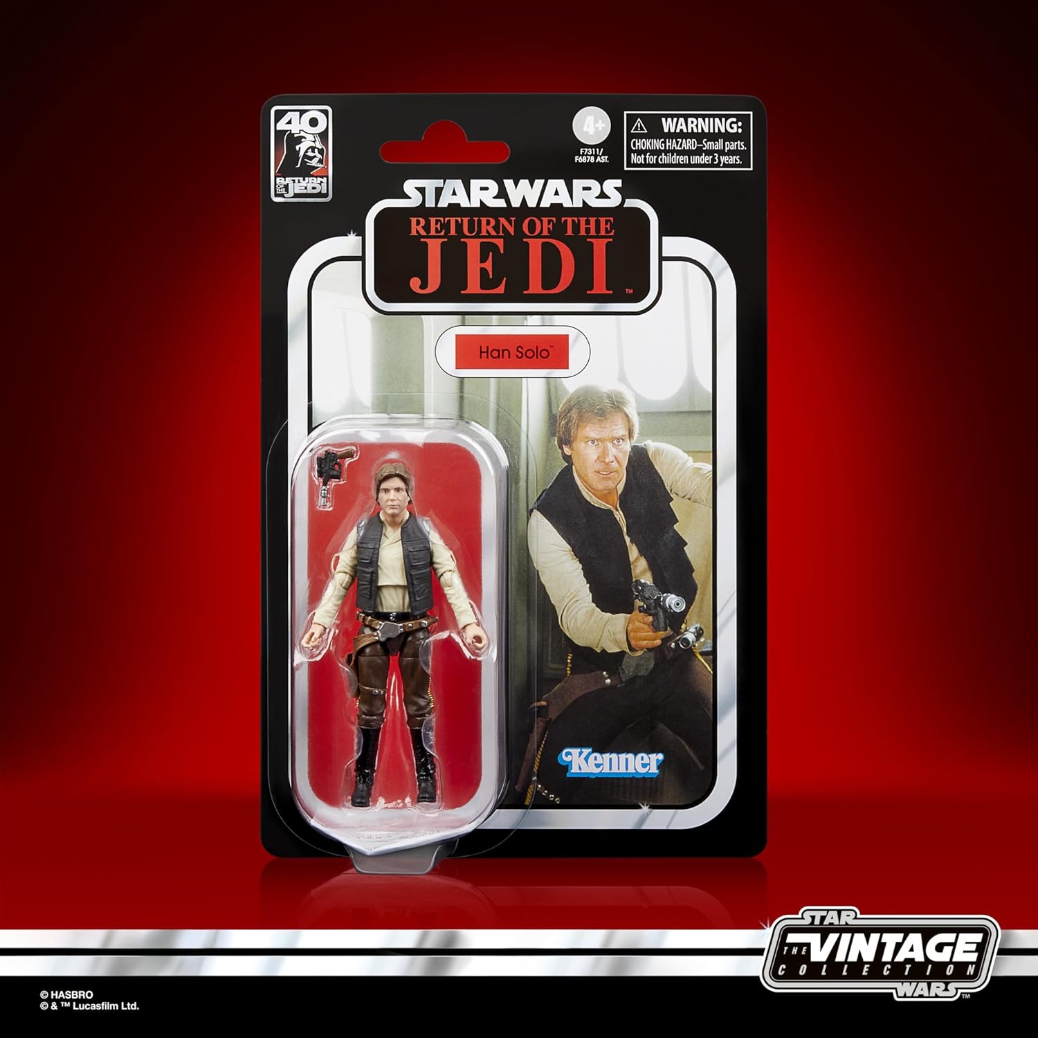STAR WARS The Vintage Collection Han Solo, Return of The Jedi 40th Anniversary 3.75-Inch Action Figure, Ages 4 and Up image 2 of 9 B0B3GG5P32