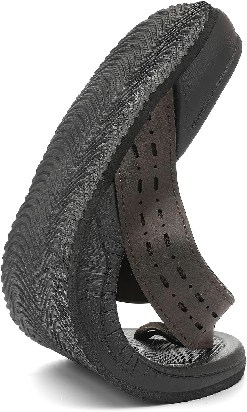 UBFEN Mens Flip Flops Sandals Rubber Water Summer Lightweight Comfortable Cushion Beach Outdoor