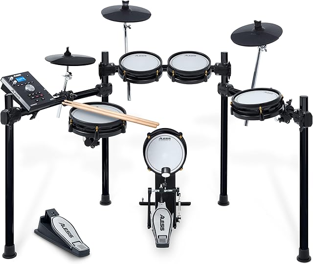 Alesis Drums Command Mesh SE Kit  Elektryczna perkusja z cichymi dwustrefowymi padami siatkowymi, łącznością USB MIDI i ponad 600 brzmieniami