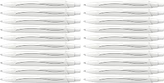 Schneider Reco Ballpoint Pen (Made of Recycled Plastic, Awarded The Blue Angel, Ink Colour: Black), White, Pack of 20