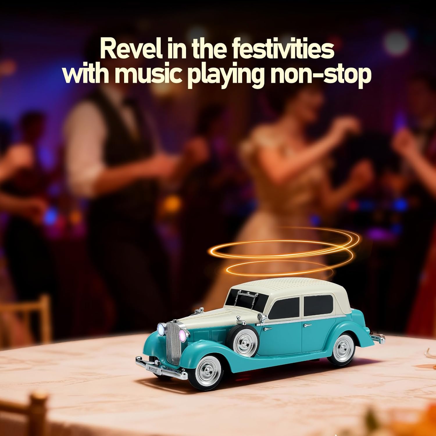 Rear view of the WS-1934 speaker showing control buttons and ports