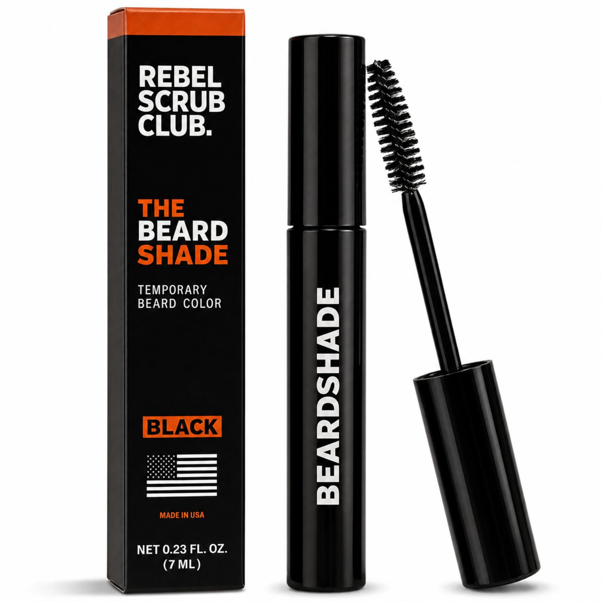 Temporary Beard Color for Men, Black Brush-On Gray & Mustache Coverage