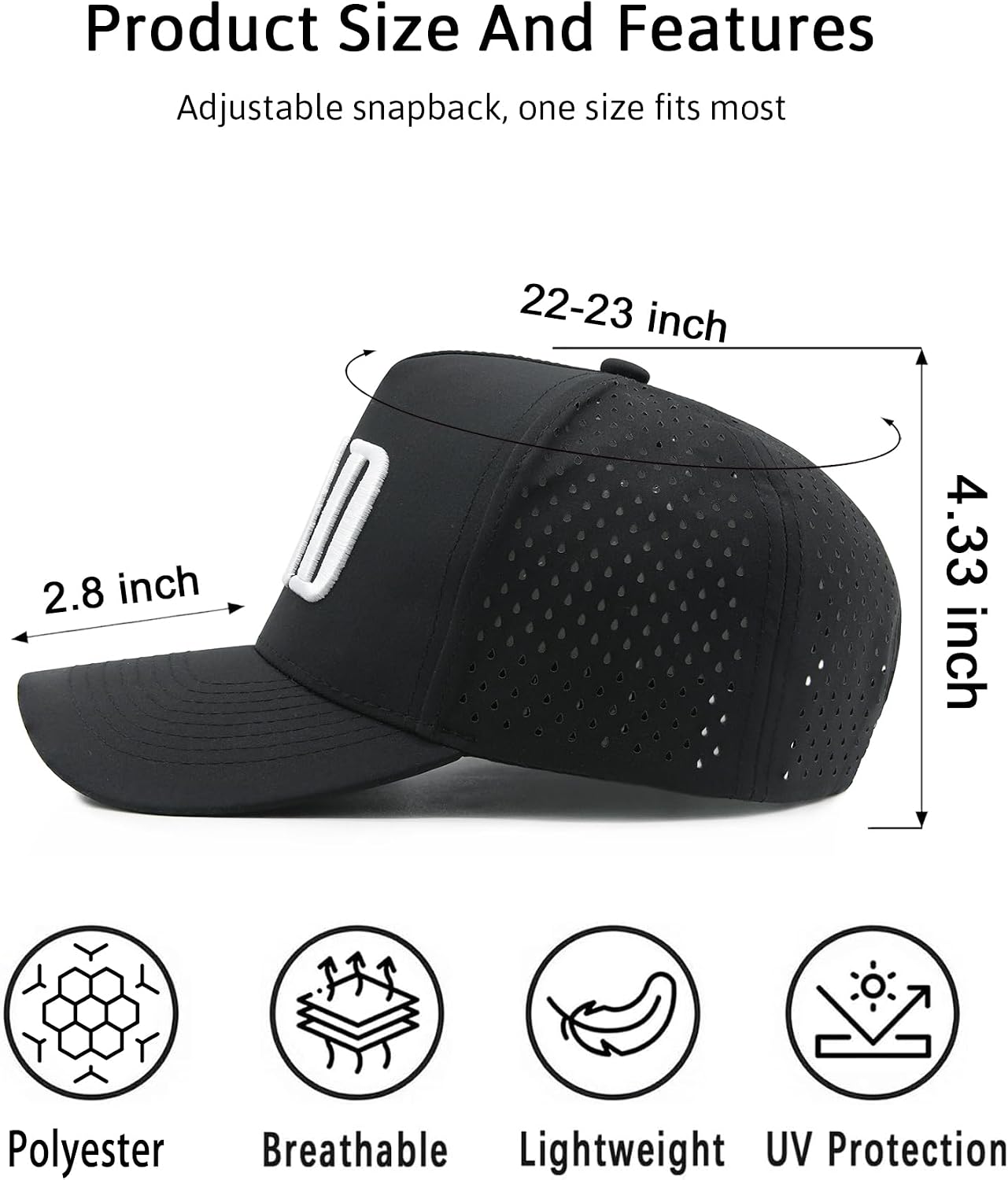 Dad Hats for Men, Quick Dry Daddy Baseball Cap, Laser Cut Mesh Trucker Hat, New Dad Gifts for Husband, Fathers Day