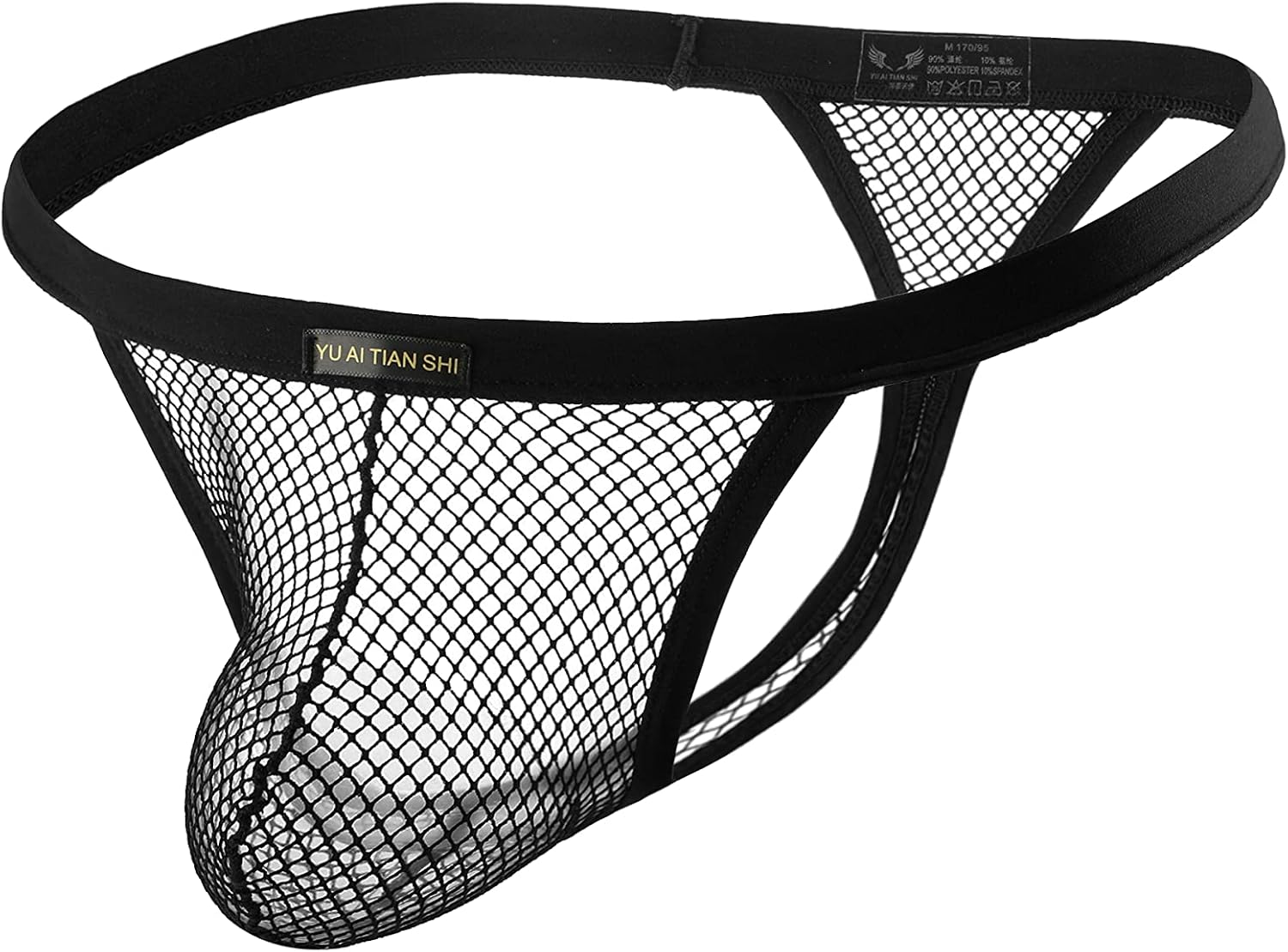 Evankin Men's Comforty Underwear Mesh Sexy G-Strings Transparent Thongs Bikini Pouch Underpants Male Multicolor T-back