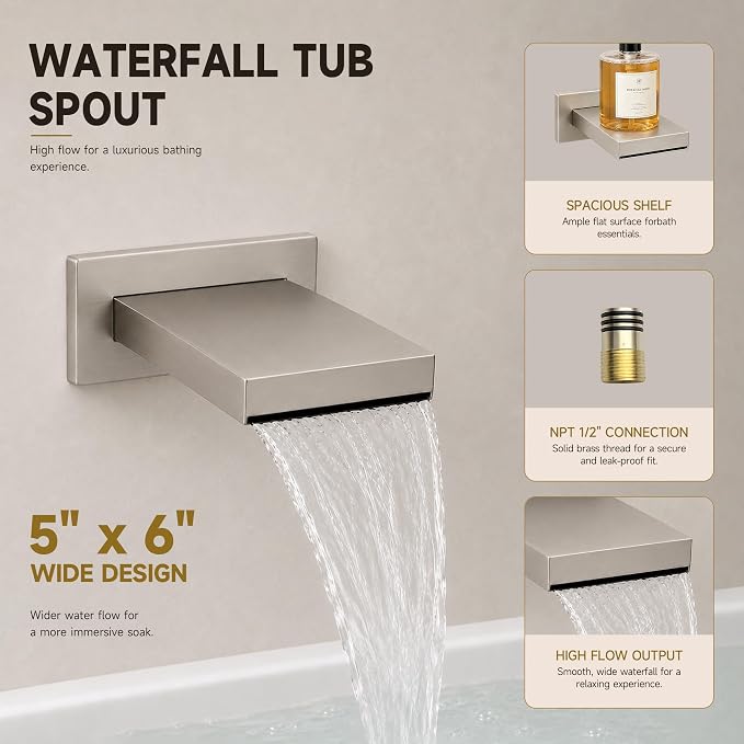 Sistema de ducha con grifería para bañera y rociador de 10 pulgadas miniatura 6