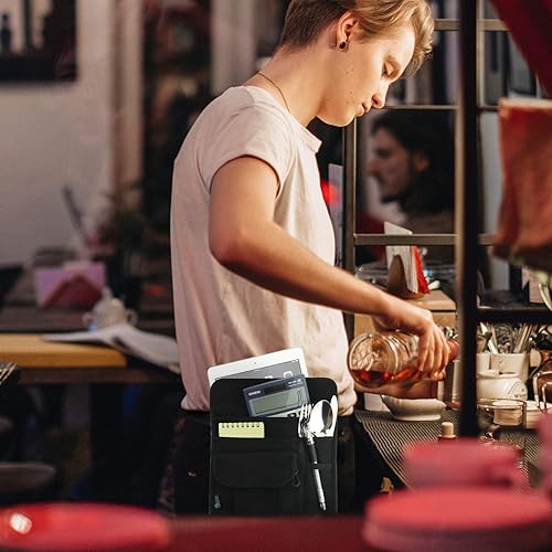 Vista 4 de Beautyflier Bolsa de dinero de cintura de camarero/criada de alta calidad - Restaurante/Hotel Bar Delantal Bolsa con cinturón ajustable