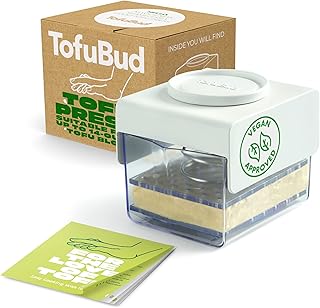 Tofu Press - Tofu Presser for Firm or Extra Firm Tofu, Tofu Press Dishwasher Safe - Tofu Maker with Water Drainer Made from Durable Sustainable Materials - Tofu Recipe Book Included