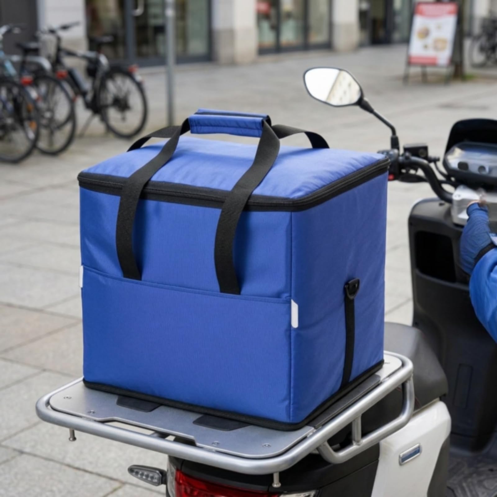 Sac Isotherme avec Fermeture Éclair Gran Capacité Glacière Souple Gran Taille Glacière Portable pour Coursiers