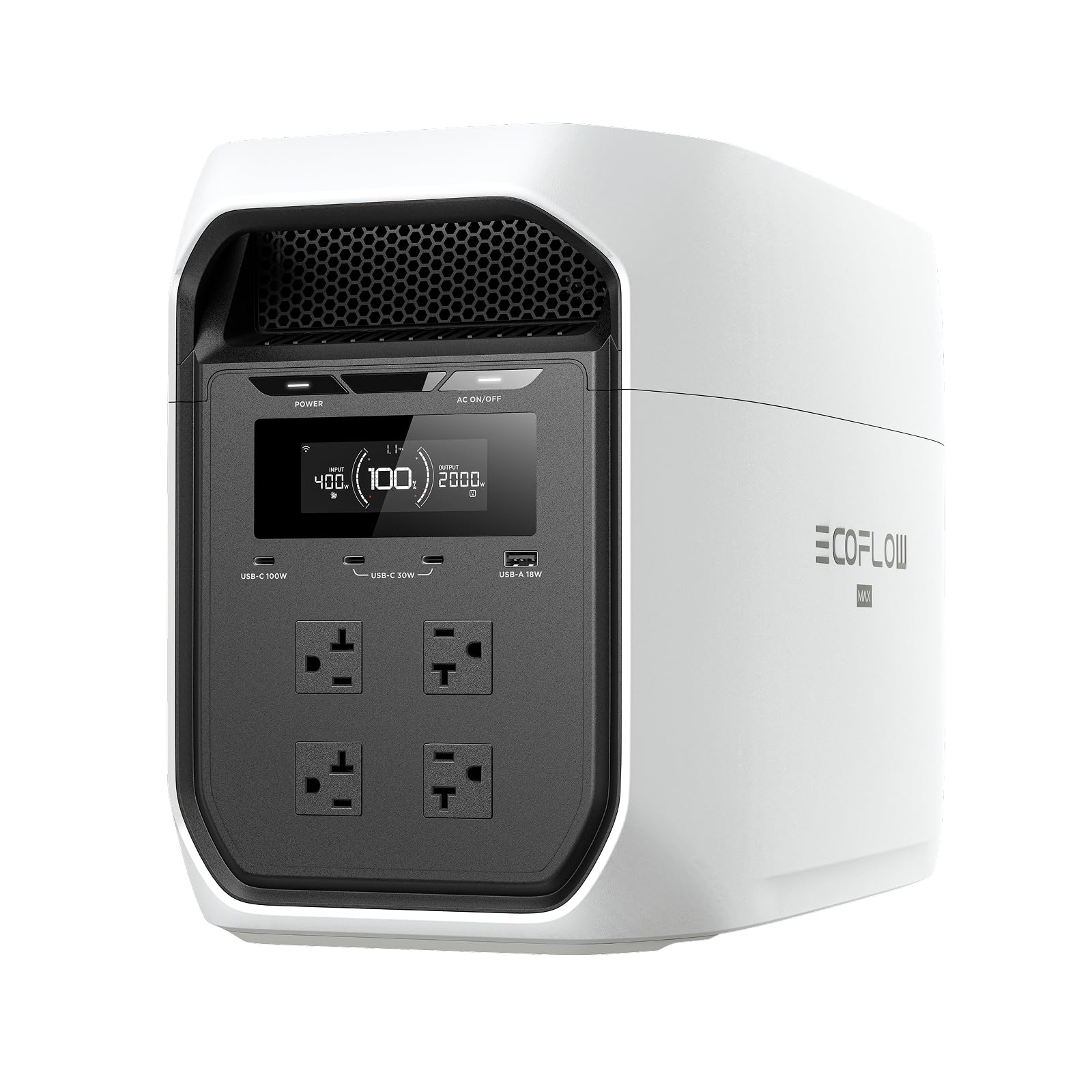 EcoFlow ポータブル電源 DELTA 3 Max ホワイト 2048Wh 大容量 日本限定カラー 家庭防災向け 持ちやすい | 瞬間最大4400W エコフロー リン酸鉄リチウム 10年長寿命 車中泊・アウトドア・防災・停電対策に最適 、Amazonで119,799円・42.9%OFF