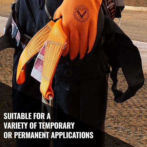 Miniatura 5 de Malta Dynamics Correa de anclaje de hormigón de 4 pies, correas de seguridad para protección contra caídas, cumple con OSHAANSI (4)