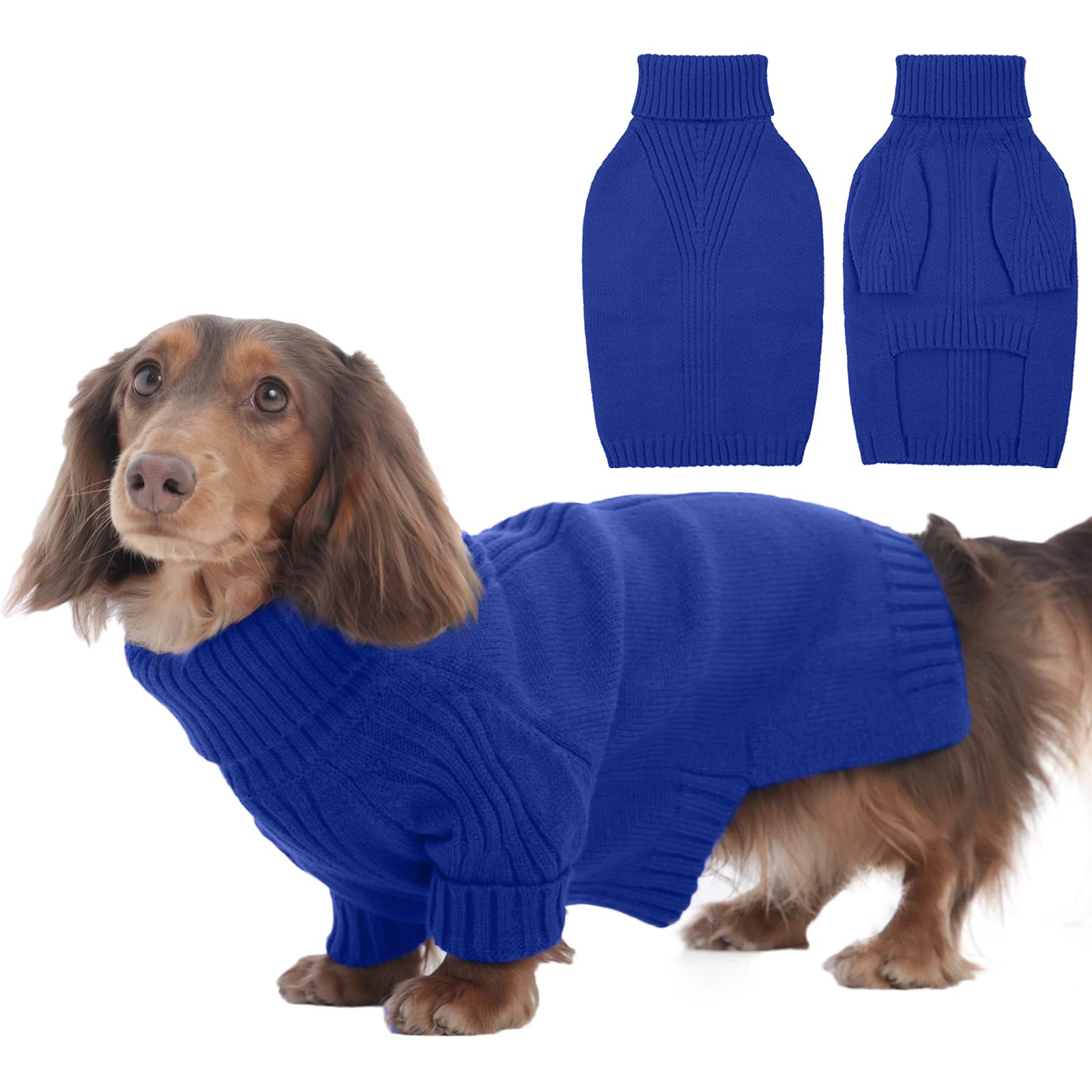IECOii Dog Jumper Medium,Doggie Sweater Medium Size Dog Girl Boy,Turtleneck Thick Warm Medium Dog Jumper,Fall Cold Pet Outfit for Christmas Dog Winter Knitted Clothes for French Bulldog Boston Terrier