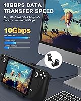 Vista 5 de MoKo Adaptador USB-C de 180°, Paquete de 2, Forma de U, PD 100W Carga Rápida, Video 4K, Angulado para Steam Deck, Switch, Laptop, Tableta, Teléfono