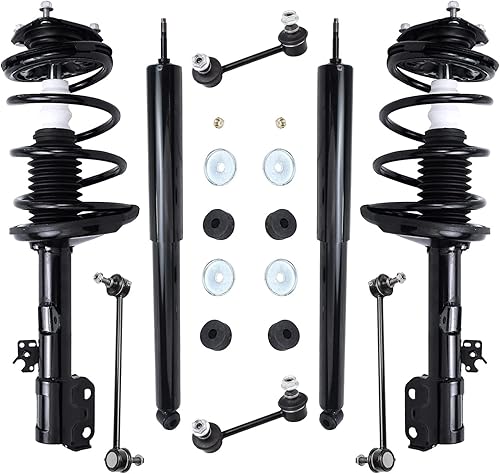 Detroit Axle - Kit de amortiguadores de 8 piezas para Toyota RAV4 AWD 2001-2005 completo 2 puntales delanteros con resorte helicoidal 2