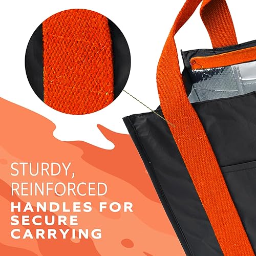 Miniatura 58 de VonNova Lonchera aislada para mujer con aislamiento térmico de alta calidad de 0.157 in, bonita bolsa de almuerzo grande de 7 litros para oficina