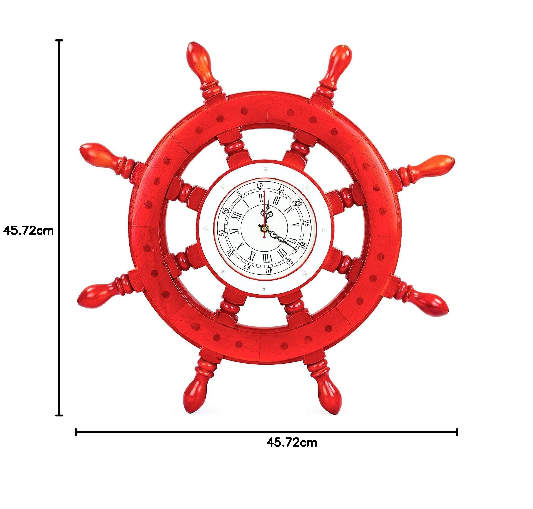 Orologio Da Parete Rotondo Mnsruu Con Nave Pirata - Diametro 24 Cm, Design Silenzioso, In Acrilico, Per Cucina, Ufficio E Scuola - 5