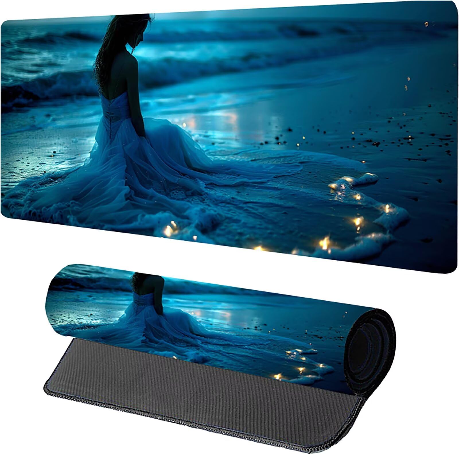 Tappetino Mouse XXL 1500 x 800 mm, Tappetino Mouse Donna, Gaming Mousepad Migliorare la Velocità e la Precisione, Mouse Pad con Base in Gomma Antiscivolo, Ufficio Accessori Gaming, Grigio V-7262