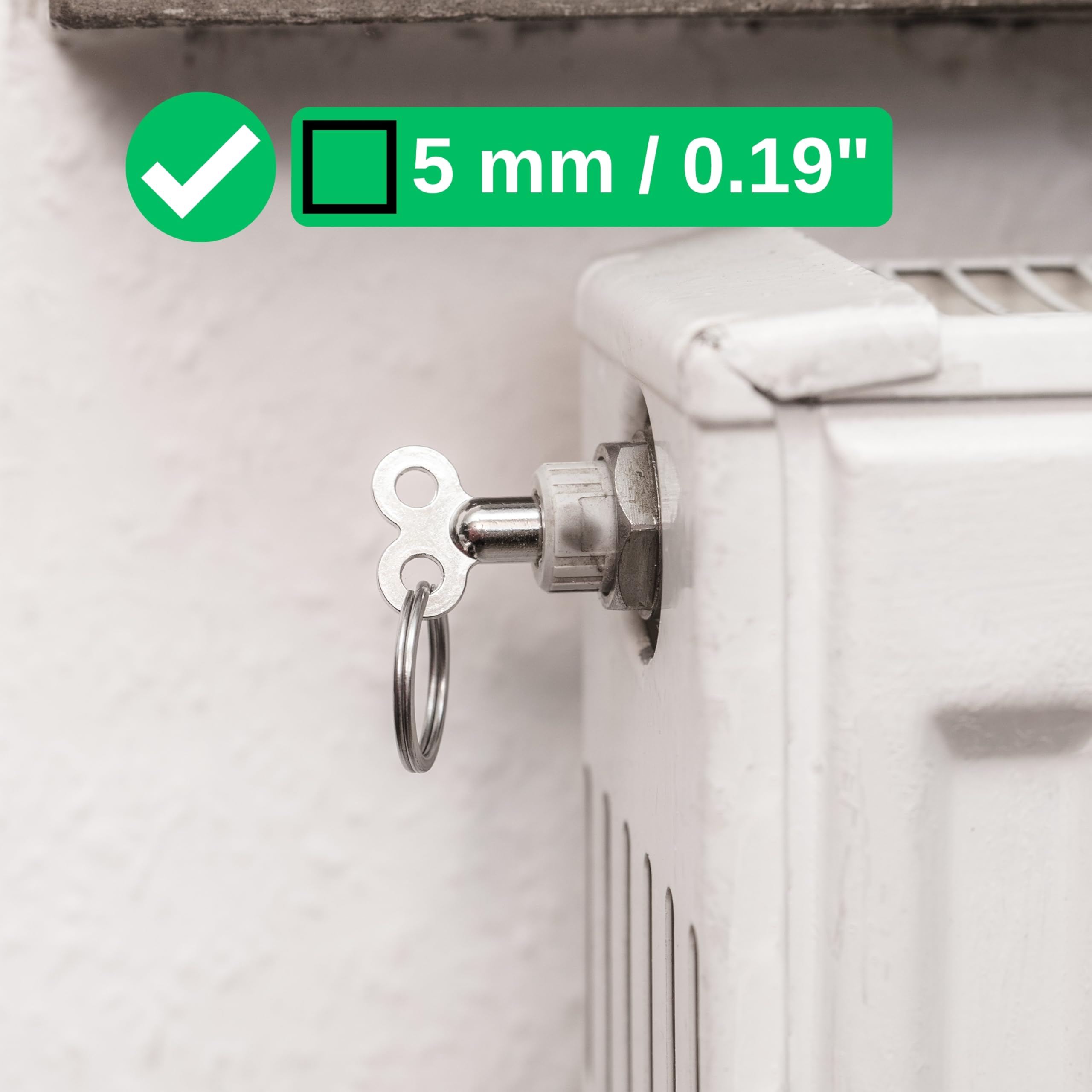 5 x radiator-ontluchtingssleutel verwarmingsontluchtingssleutel geschikt voor alle radiatoren, verwarmingsontluchtingsventielen, sleutels, verwarming, vierkante sleutel, hoogwaardig verwerkt, handig (5