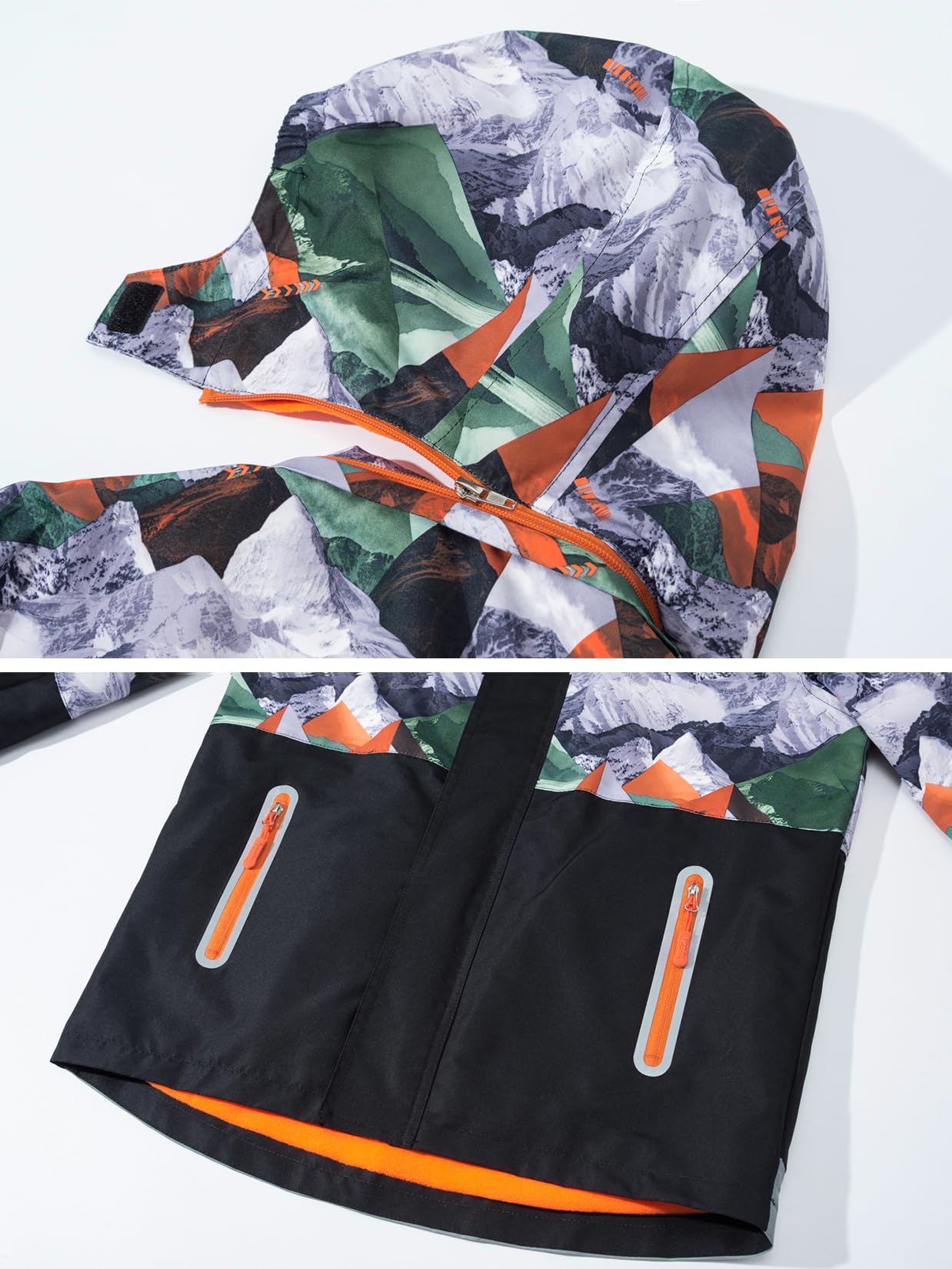 CAMLAKEE Chubasquero Impermeables Niños Chaqueta Abrigo Niño con Forro Polar