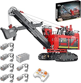 DWIU Technic Truck with Motors, 2968 Pieces RC Power Shovel Excavator Building Blocks Model Kit Compatible with Lego Technic, MOC Engineering Construction Toy Gifts for Adults