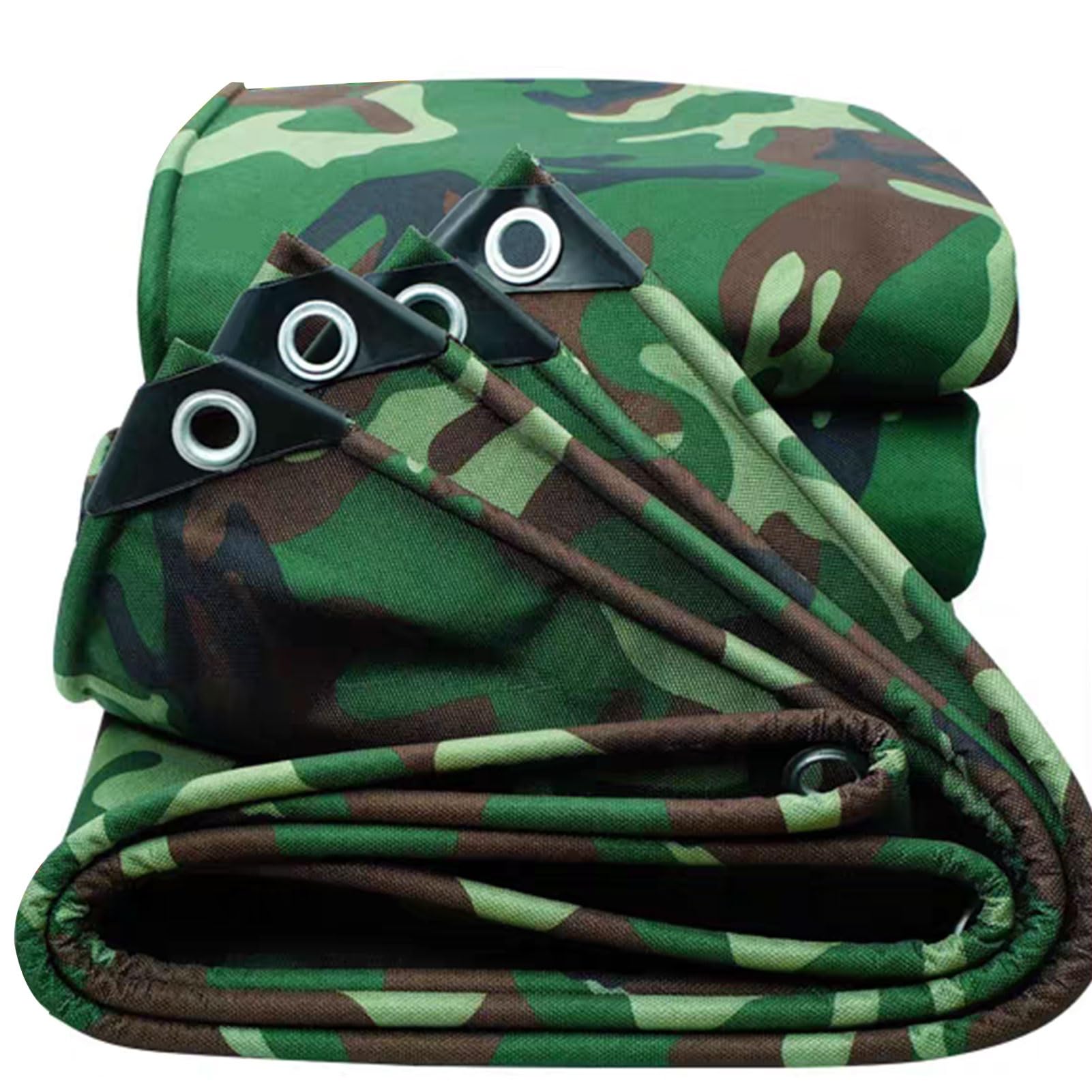 Tarpaulin Heavy Duty Tarp Sheet Cover, Heavy Duty Canvas Tarpaulin 450g/m² with Eyelets Green Multiple Sizes(1.2x1.8m)