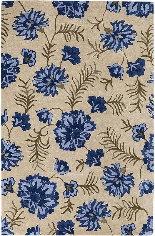 Image of Carpets and Rugs Woolen Thick Floral and Contemporary Designs for Area Rugs, Carpets for Living Room, Bedroom, Hall Size 8x10 feet