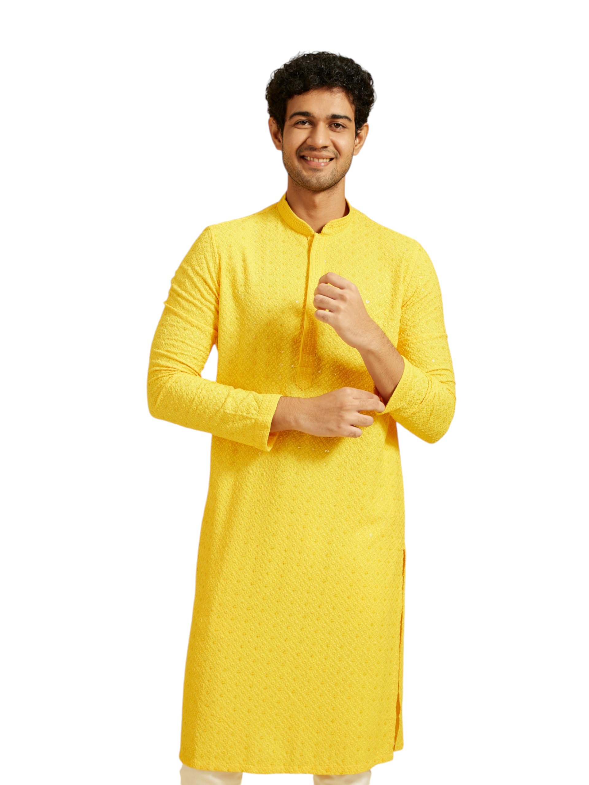 diwas by manyavar Men's Viscose Embroidered|Sequined Kurta (1pc)-picture-39