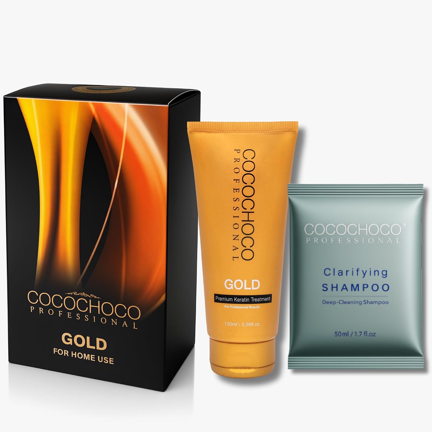 cocochoco Gold 100 ml Brazilian Blow Dry prostowanie włosów keratyna, 30 ml szampon..