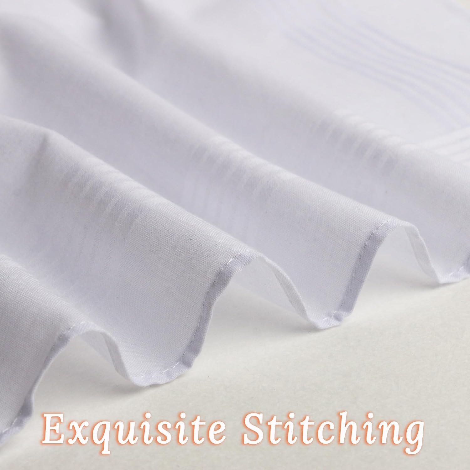 Handkerchiefs for Men Pure Cotton Soft White Hanky Handkerchieves