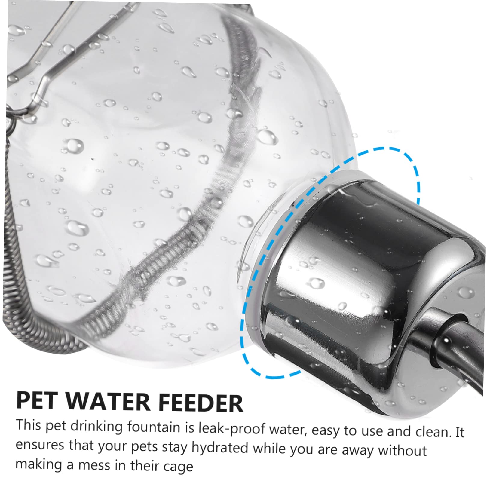FRCOLOR 6piezas Bebedero para Mascotas De Plástico Soporte Colgante Botella De Agua para Conejos y Hámsters Sistema Antigravedad Sin Fugas para Jaulas y Uso Práctico