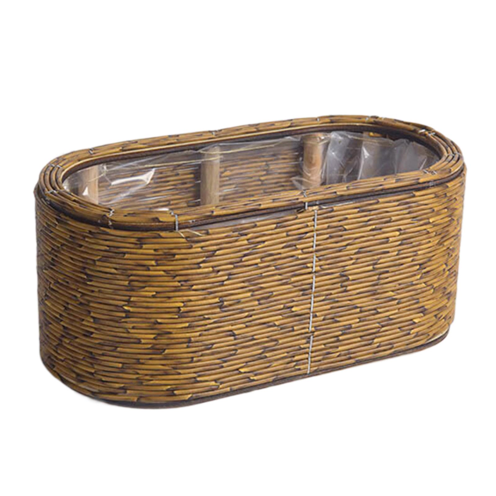 Rattan Flower Container Plant Basket Planter Perfect for Potted Plants and Flower Display Home Gardening Supplies Rattan Planter Basket