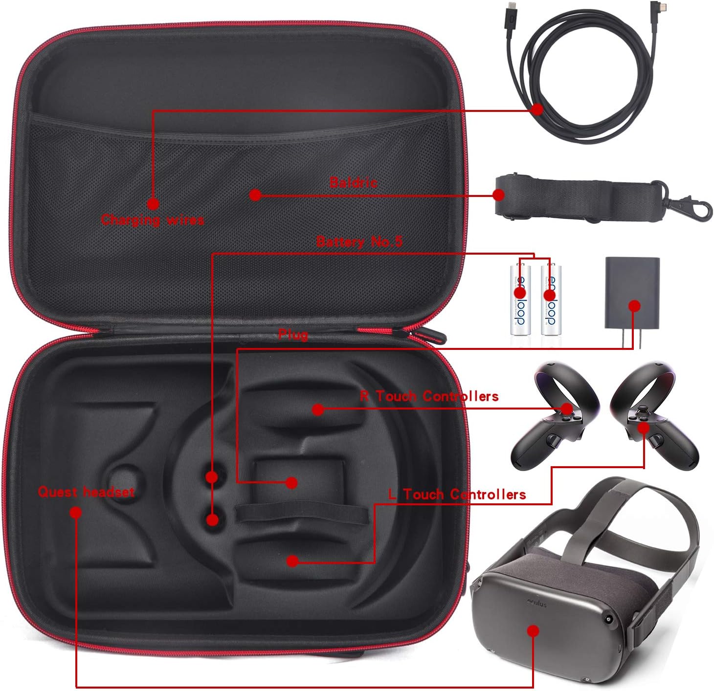 Super Big Clearance! Fashion Travel Case for Oculus Quest with Customizable Foam Compatible with Oculus Quest VR Headset and Quest Controllers Impact Protection All-in-one VR Gaming Headset Storage Box (Black) Best Cyber Monday 🔥 Fashion Travel Case for Oculus Quest with Customizable Foam Compatible with Oculus Quest VR Headset and Quest Controllers Impact Protection All-in-one VR Gaming Headset Storage Box (Black)