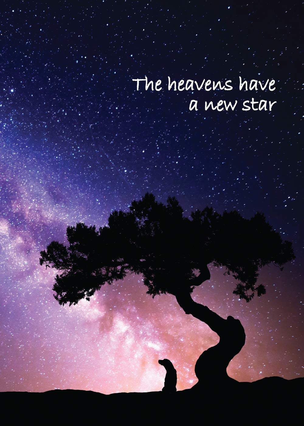 Glory To Dog The Heavens Have a New Star Pet Bereavement/Sympathy Card with Greeting Card Mailing Envelope