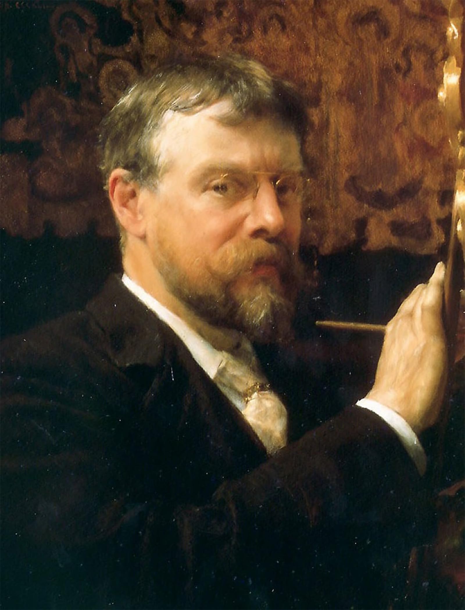ARTXLXXBN Famous Painting Canvas Artwork Graffiti Print Self-portrait by Lawrence Alma Tadema Portrait Canvas Image for Home Decor 60x90cm