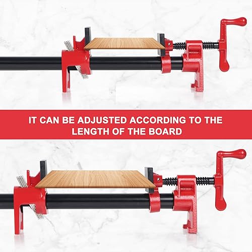 Vista 6 de Abrazaderas de madera paquete de 2 abrazaderas de tubo de 3/4 pulgadas para carpintería resistentes con 2 juegos de almohadillas, instala tubos