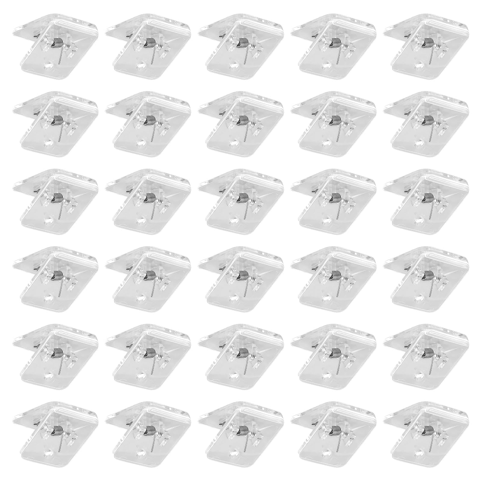 Maxtonser Practical Square Acrylic Clips Multipurpose Desk Organizers Spring Clips Acrylic Texture for Documents Photos Notes