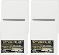 Vista 12 de Centurion Paquete de lienzo de lino imprimado al óleo profesional de lujo, incluye 48 paneles de lona de tamaño pequeño para artistas, estudiantes