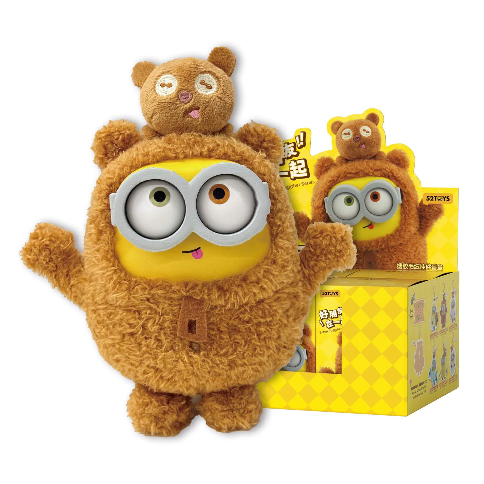 Photo 1 of 52TOYS Minions Bob & Tim – Best Buddies Forever Series Vinyl Plush Keychain Collectible Toy- Whole Set Blind Box Action Figures with Soft Touch, Movable Joints, Perfect for Home Decor & Gifts