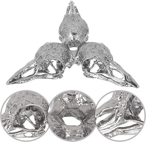 Miniatura 9 de Homoyoyo Soporte de escritorio de cristal, soporte de escritorio, soporte de cristal, diseño de calavera de pájaro, cristal de metal, soporte de